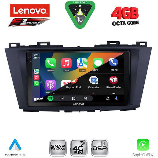 Lenovo Ηχοσύστημα Αυτοκινήτου για Mazda 5 2011-2020 (Bluetooth/USB/WiFi/GPS/Apple-Carplay/Android-Auto) με Οθόνη Αφής 9"