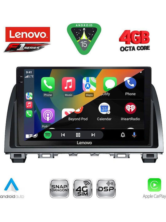 Lenovo Car Audio System for Mazda 6 2012-2017 (Bluetooth/USB/WiFi/GPS/Apple CarPlay/Android Auto) with 9" Touch Screen