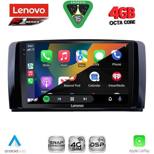 Lenovo Ηχοσύστημα Αυτοκινήτου για Mercedes-Benz R-Class 2006-2015 (Bluetooth/USB/WiFi/GPS/Apple-Carplay/Android-Auto) με Οθόνη Αφής 9"