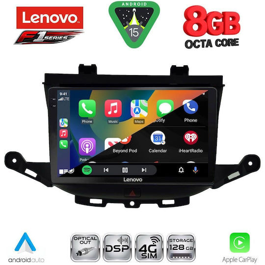 Lenovo Car Audio System for Opel Astra 2015-2022 Bluetooth USB WiFi GPS Apple CarPlay Android Auto with 9" Touch Screen