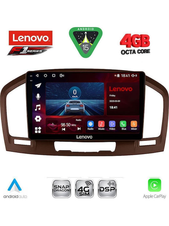 Lenovo Ηχοσύστημα Αυτοκινήτου για Opel Insignia 2008-2013 (Bluetooth/USB/WiFi/GPS/Apple-Carplay/Android-Auto) με Οθόνη Αφής 9"