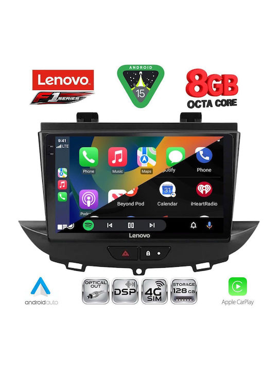 Lenovo Lenovo Auto-Audiosystem für Opel Crossland / Grandland 2017+ mit 9" Touchscreen Bluetooth USB WiFi GPS Apple CarPlay Android Auto