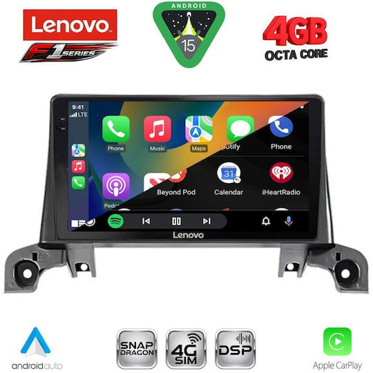 Lenovo Ηχοσύστημα Αυτοκινήτου για Peugeot 3008 2016-2024 (Bluetooth/USB/WiFi/GPS/Apple-Carplay/Android-Auto) με Οθόνη Αφής 9"