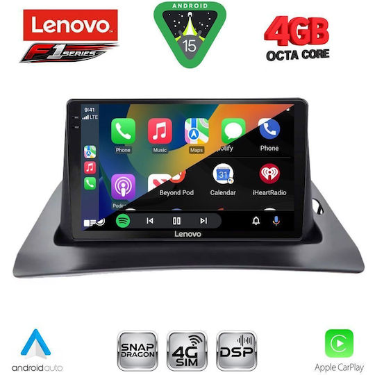 Lenovo Car Audio System for Renault Kangoo 2010-2021 (Bluetooth/USB/WiFi/GPS/Apple CarPlay/Android Auto) with 9" Touch Screen