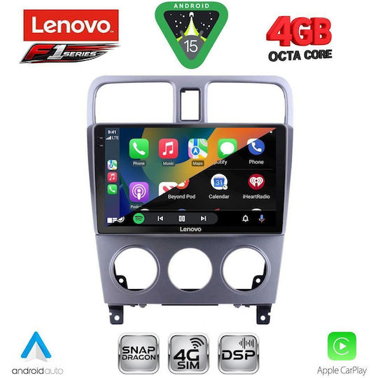 Lenovo Ηχοσύστημα Αυτοκινήτου για Subaru Forester 2002-2008 (Bluetooth/USB/WiFi/GPS/Apple-Carplay/Android-Auto) με Οθόνη Αφής 9"