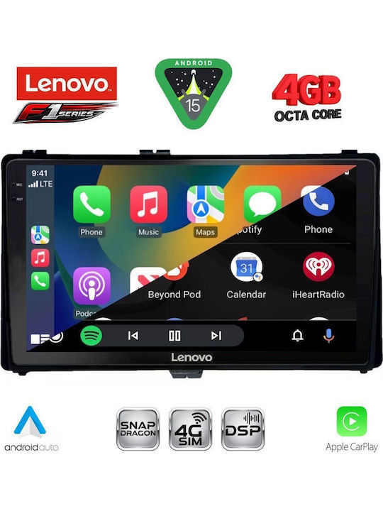 Lenovo Car Audio System for Toyota Auris / Aygo X / Corolla 2015 (Bluetooth/USB/WiFi/GPS/Apple CarPlay/Android Auto) with 9" Touch Screen