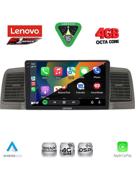 Lenovo Car Audio System for Toyota Corolla 2001-2006 Bluetooth USB WiFi GPS Apple CarPlay Android Auto with 9" Touch Screen