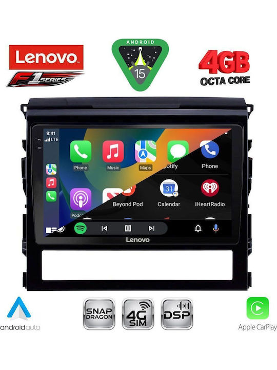 Lenovo Car Audio System for Toyota Land Cruiser 2016-2019 Bluetooth USB WiFi GPS Apple CarPlay Android Auto with 9" Touch Screen
