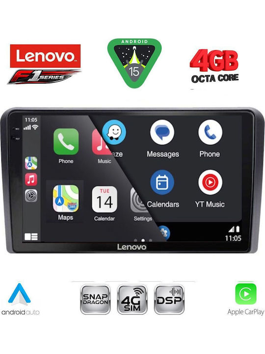 Lenovo Car Audio System for Toyota Yaris 1999-2006 Bluetooth USB WiFi GPS Apple CarPlay Android Auto with 9" Touch Screen