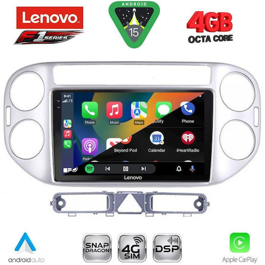 Lenovo Ηχοσύστημα Αυτοκινήτου για Volkswagen Tiguan 2004-2011 (Bluetooth/USB/WiFi/GPS/Apple-Carplay/Android-Auto) με Οθόνη Αφής 9"
