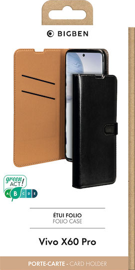 Bigben Handyhülle Vivo X60 Pro Stand Funktion Integrierter Kartenhalter Schwarz