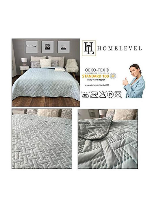 Homelevel Κουβερλί Διπλό Mint Green 200x220cm