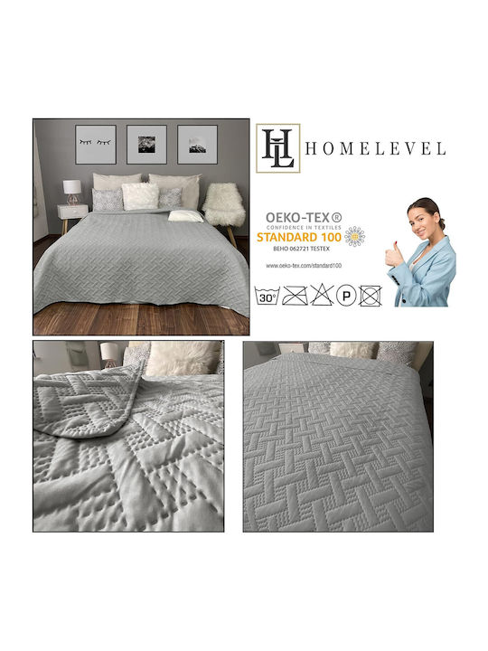 Homelevel Κουβερλί Διπλό Gray 200x220cm