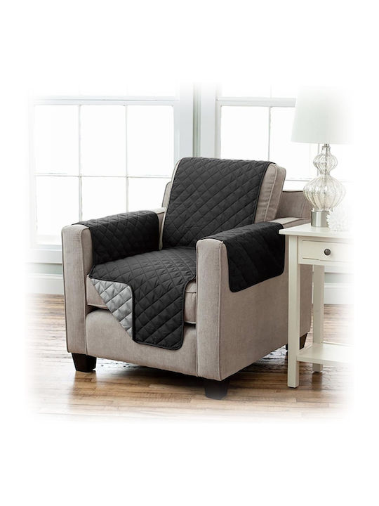 Jemidi24 Elastic Cover Two Seater Sofa Black/Grey 191x224cm