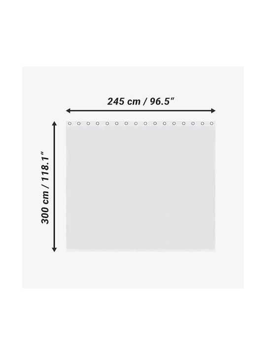 Jemidi24 Κουρτίνα Συσκότισης με Τρουκς White 300x245εκ.