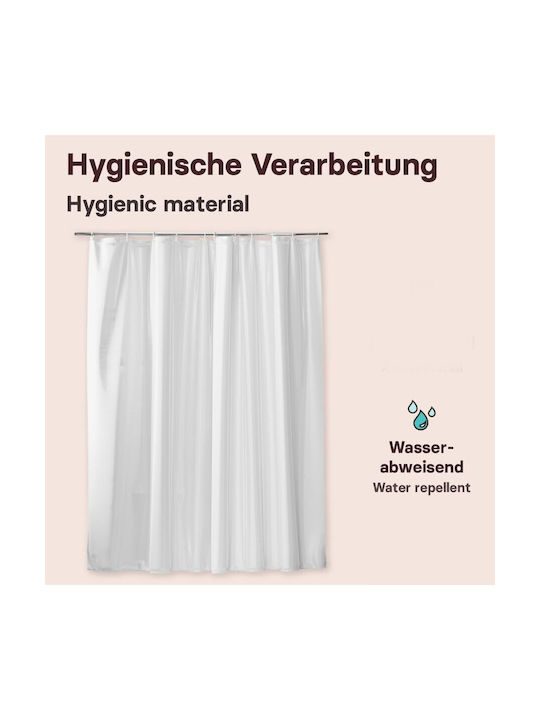 Valneo Shower Curtain Fabric 180x200cm White