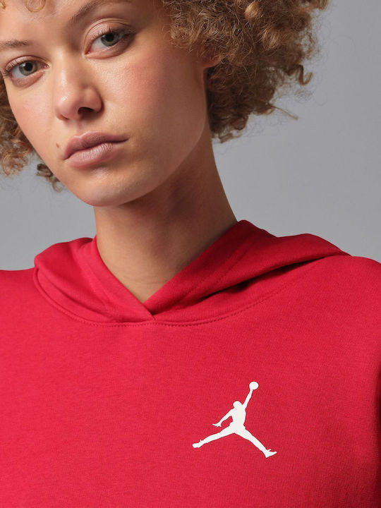J Jumpman Flc Po Hanorac De Damă Cu Glugă Roșu