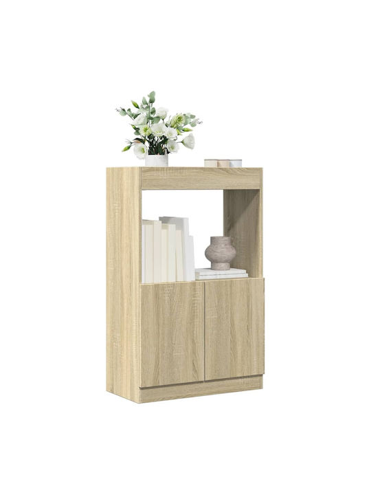 Living Room Display Cabinet Made of Particle Board Sonoma Oak 63x33x100cm