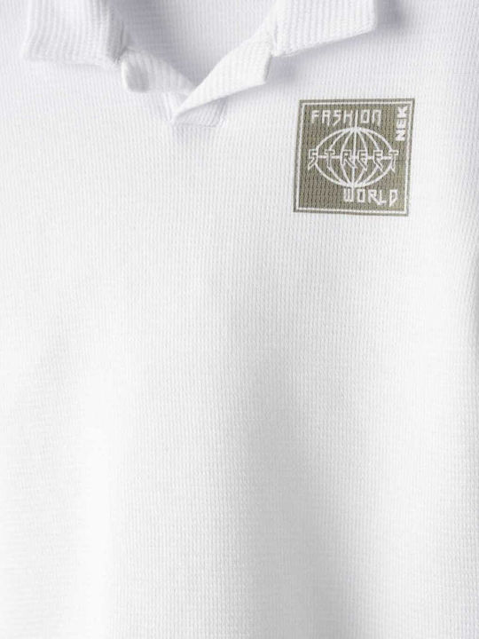 Nek Kids Wear Παιδικό Σετ με Σορτς Λευκό-χακί 2τμχ