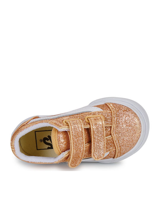 Old Skool V Παιδικά Sneakers με Σκρατς Χρυσά