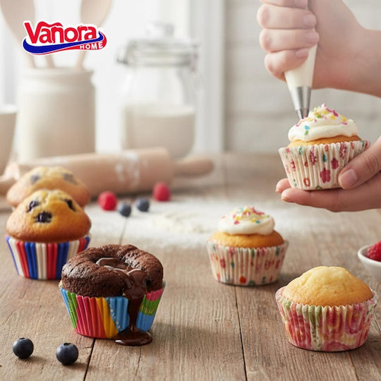 Vanora Karamellpapiere für Cupcakes Papier 7x3cm 50 Stück