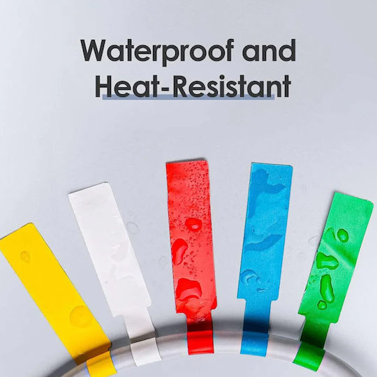 Set Waterproof Self-Adhesive Cable Organization Labels 10pcs 8.4x2.6x1.4cm Green