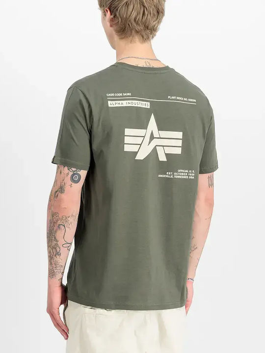 Label Backprint T-shirt Dark Olive 258505-142