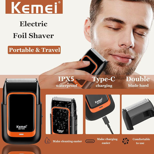 Kemei KM-T375 Foil Electric Shaver Face / Body Rechargeable / Corded