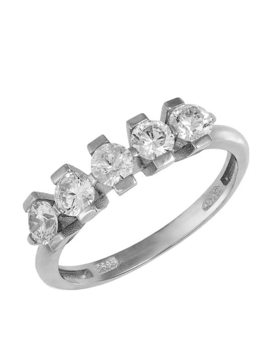 Damentrikot Veraiki mit Zirkon aus Weißgold 14K