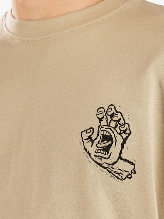 Screaming Hand T-shirt STONE GREY SCA-TEE-13437