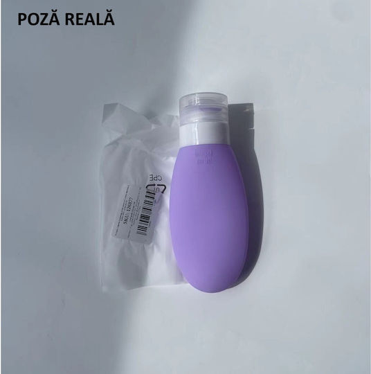 Recipient De Călătorie Elegant Portabil Din Silicon Sticlă De Călătorie Alista Home Potrivit Pentru Loțiune Șampon Alte Lichide Antiscurgere Reîncărcabil Capacitate 90ml Mov