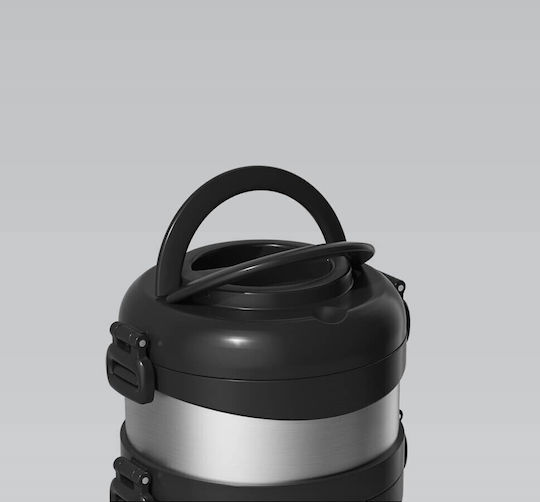 Maestro Plastic / Stainless Steel Thermos Bottle 1.5L Black