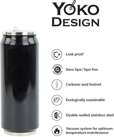 Yoko Design Glas Thermosflasche Rostfreier Stahl BPA Frei 280ml Grün