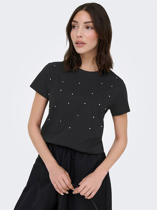 Women's Blouse Short Sleeve Black