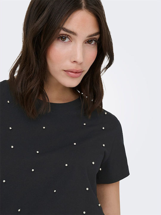 Women's Blouse Short Sleeve Black