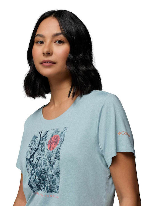 Women's Blouse Short Sleeve Blue