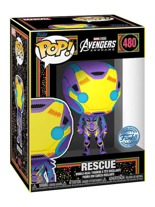 Funko Pop! Tees Marvel: Marvel - Marvel - Rescue (black Light)