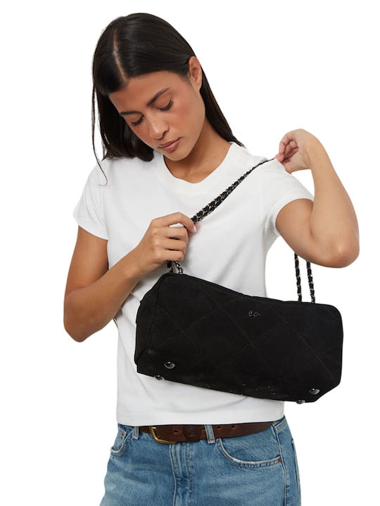 Kette Silhouette Große Damen Handtasche Schulter Schwarz EA-166