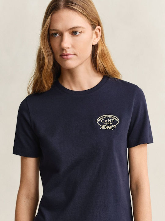 Gant Tricou Damă Albastru Închis