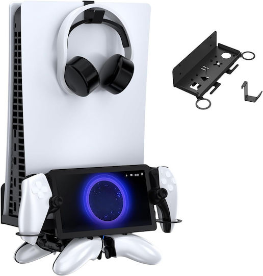 Βάση Τοίχου Ps5 & Ps5 Slim Στήριξη Χειριστηρίου Ακουστικών Jys P5213 Μαύρη