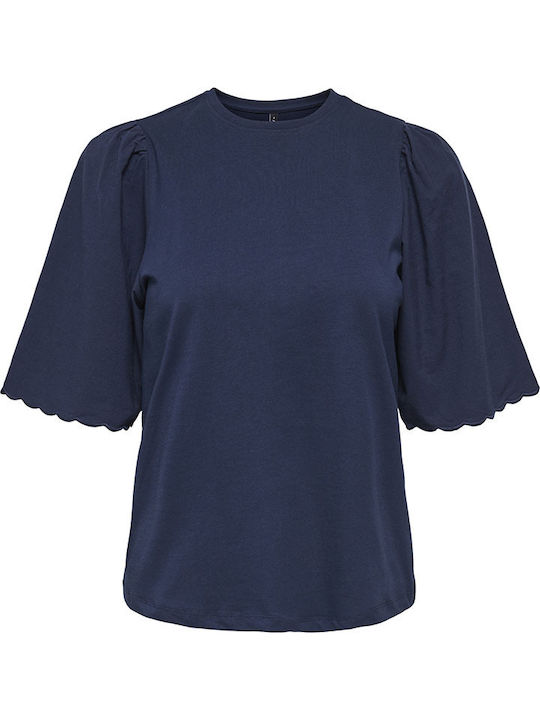 Women's Cotton Blouse Navy Blazer