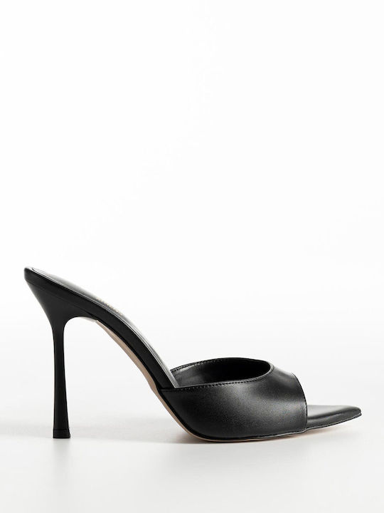 Mules Cu Toc Subțire Înalt Negru K26-069-0907 D-Negru