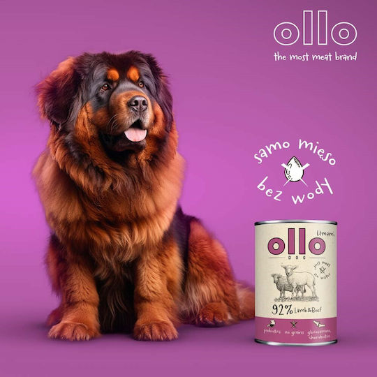 Dog Food Wet Food Dogs in Cans with Lamb and Beef Grain-Free 850gr