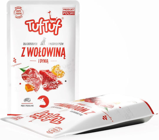 TufTuf Hrană Umedă pentru Câini cu Carne de vită și Dovleac 500gr