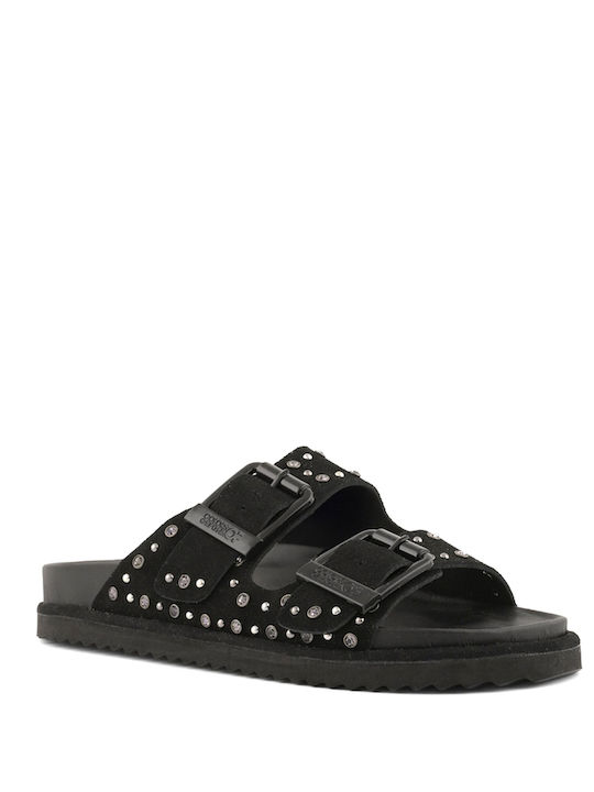 Colors Of California Women's Flat Sandals Black