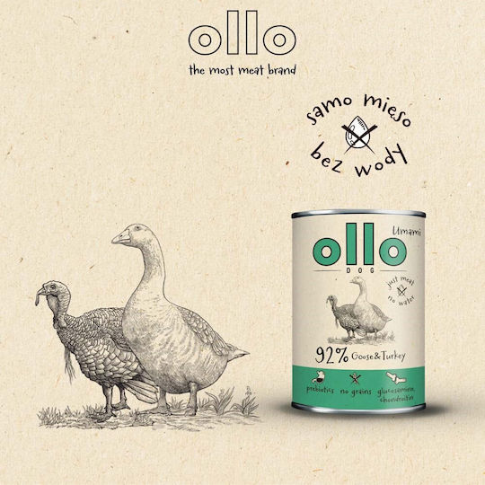 Ollo Wet Food Dogs with Turkey Grain-Free 850gr