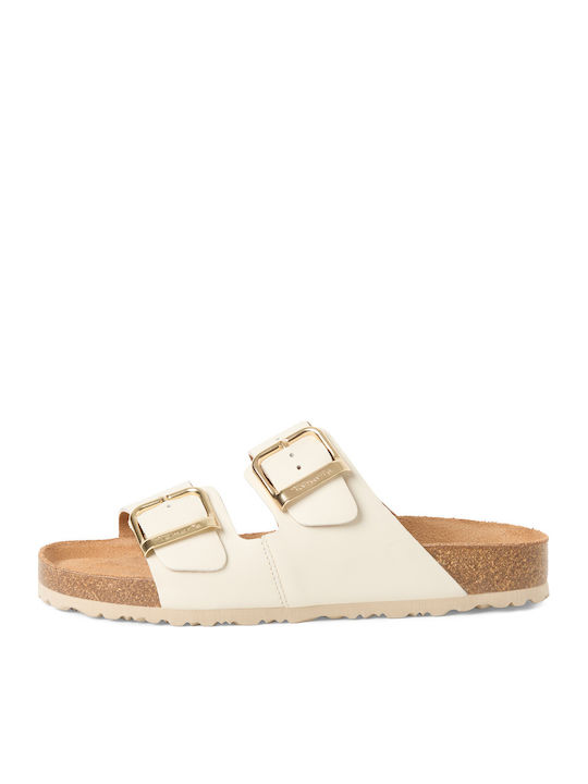 Leather Women's Sandals Ecru