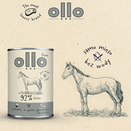 Ollo Υγρή Τροφή Σκύλων χωρίς Σιτηρά 400gr