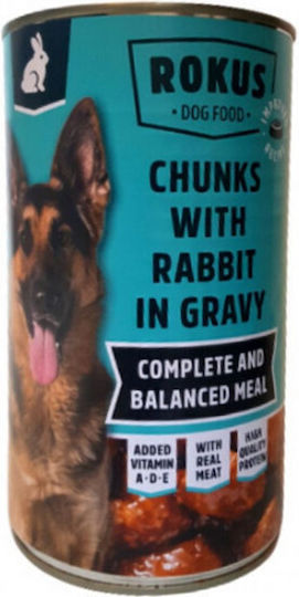 Rokus Wet Food Dogs in Cans with Rabbit 1240gr