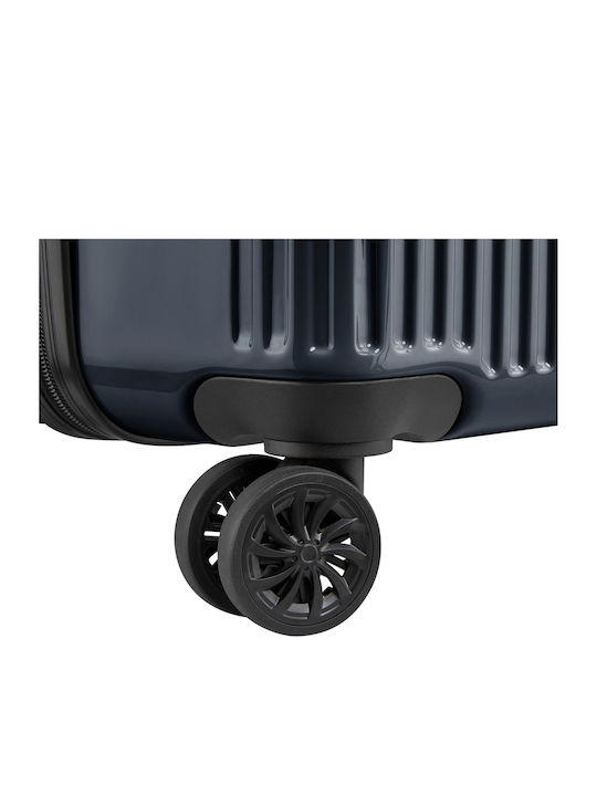Delsey Ophelie Medium Hard Blue Suitcase Travel With 4 Wheels Height 66cm